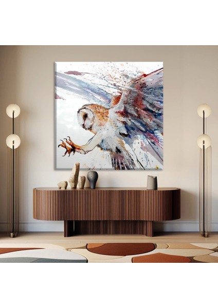 Peçeli Baykuş Kanvas Tablo