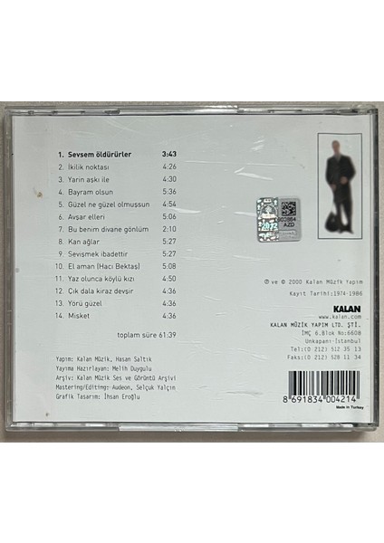 Neşet Ertaş Sevsem Öldürüler CD (Orjnal Dönem Baskı Cd)