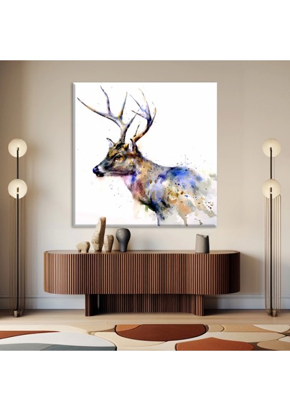 Geyikli Büküm Kanvas Tablo