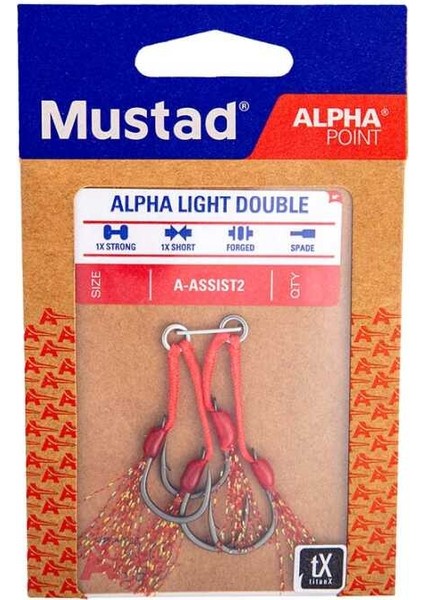 Alpha Point Alpha Light Double Asist Olta Iğnesi A-Assıst2 Tıtanx-No:2 - 2li fırsatları