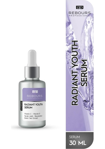 Rebours Professional Gençlik Işıltısı Serumu Vitamin C, Vitamin E, Ferulik Asit, Resveratrol, 30 ml
