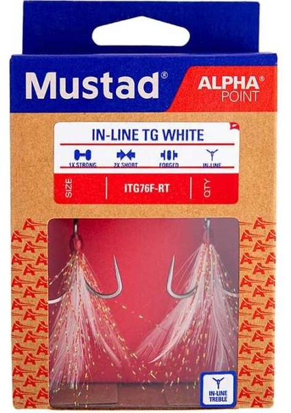 Alpha Point In-Line Tg Üçlü Olta Iğnesi ITG76F-WT Tıtan Steel-No:4 - 2li fırsatları