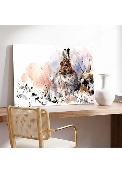 Tavşan ve Papatyalar Kanvas Tablo modelleri