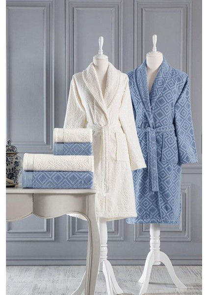 Pastoral Krem Lacivert Aile Seti