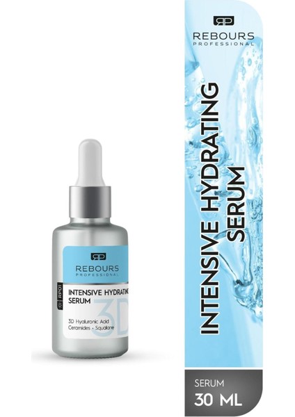 Rebours Professional Yoğun Nemlendirici Serumu 3D Hyaluronik Asit, Seramidler, Skualan 30 ml