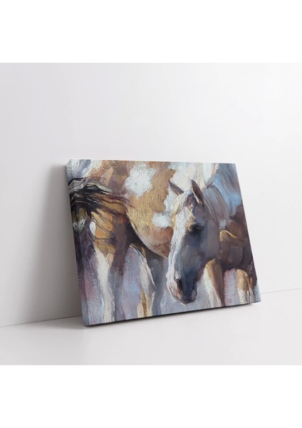 Beyaz Atlar Kanvas Tablo fiyatları