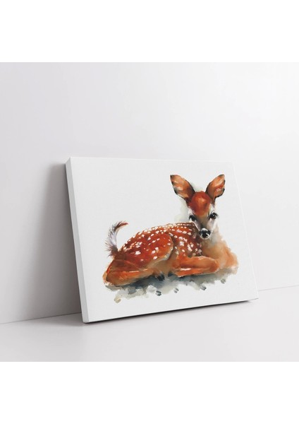 Yavru Geyik Dokunuşu Kanvas Tablo fiyatları