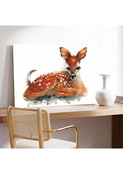 Yavru Geyik Dokunuşu Kanvas Tablo modelleri