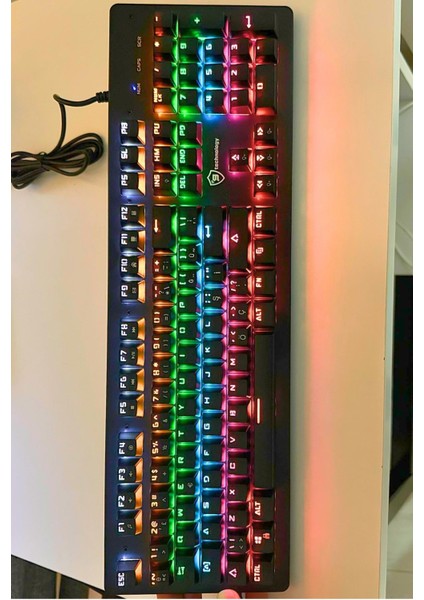 Dex-8 Mavi Switch Hotswap Rgb Mekanik Klavye - 9 Işık Modu + Anahtarlık Hediyeli