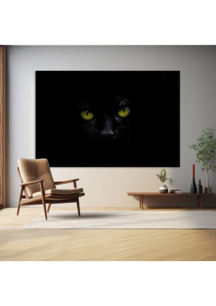 Gizemli Kedi Kanvas Tablo