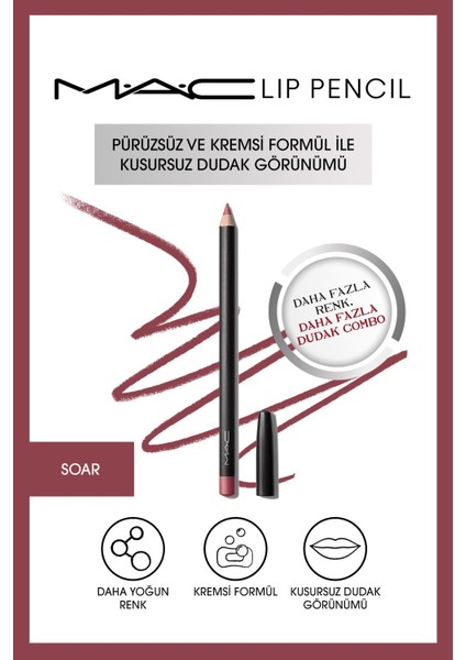 MAC Kremsi Kalıcı Dudak Kalemi - Lip Pencil - Soar 1.45 G