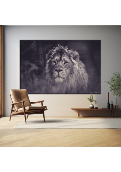 Aslan Portresi Kanvas Tablo