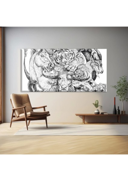 Ormanın Kraliyet Ailesi Kanvas Tablo