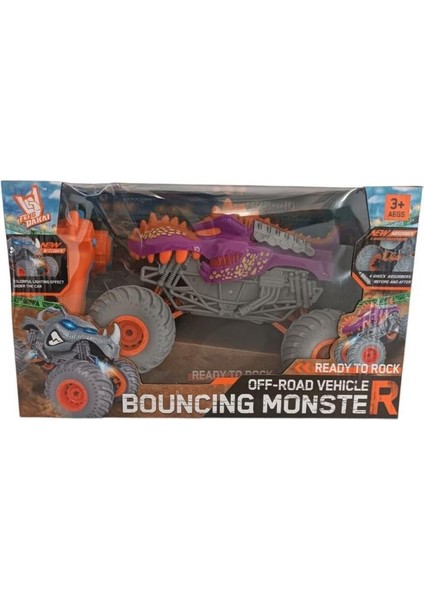 Canavar Temalı Uzaktan Kumandalı Şarjlı Işıklı Arazi Aracı