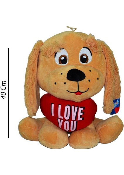 I Love You Kalpli Köpek Peluş 40 cm 62254