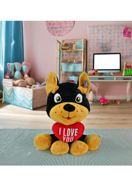 I Love You Kalpli Köpek Peluş 40 cm 62254