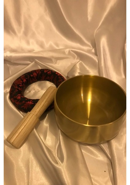 Tibet Çanağı Pirinç Çanı Kasesi Meditasyon Çanı Yoga Çanı Tibet Singing Bowl 16 cm