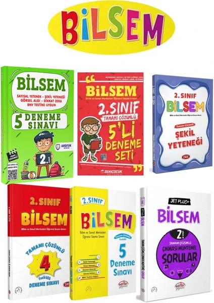 Ardışık Yayınları 2. Sınıf Bilsem Soru Bankası Şekil Yeteneği ve Deneme Sınav Seti