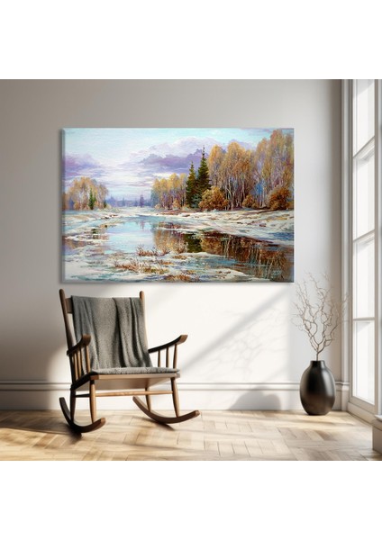 Sonbahar Nehri Kanvas Tablo