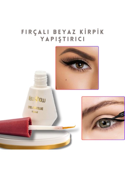 Ultra Güçlü Fırçalı Suya Dayanıklı Kirpik Yapıştırıcı - Eyelash Glue 10 ml