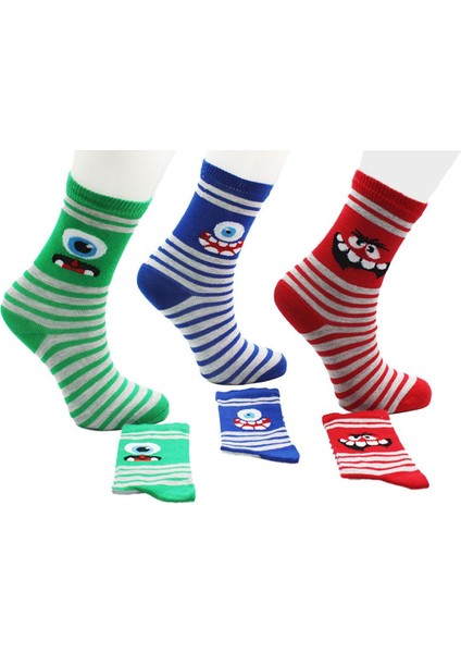 Çoçuk Çok Renkli Desenli Soket Çorap 6'lı Paket fiyatları