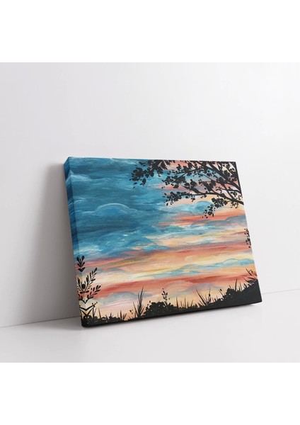 Günbatımı Silüeti Kanvas Tablo fiyatları