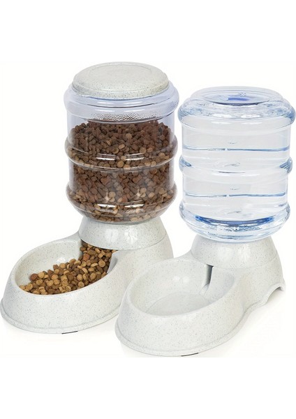 Tcherchı Gravity Evcil Hayvan Besleyici ve Su Sebili Seti, Otomatik Köpek Besleme Istasyonu - Büyük Kapasiteli 3.8l (Yurt Dışından)