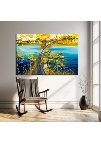 Altın Sonbahar Işıkları Kanvas Tablo