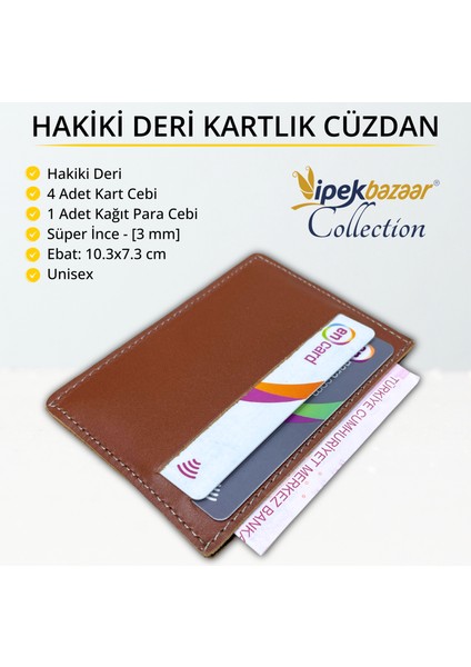 Süper Slim Deri Kartlık, Para Cepli Unisex, Ince, Kadın Erkek Kredi Kartlık Cüzdan fırsatları