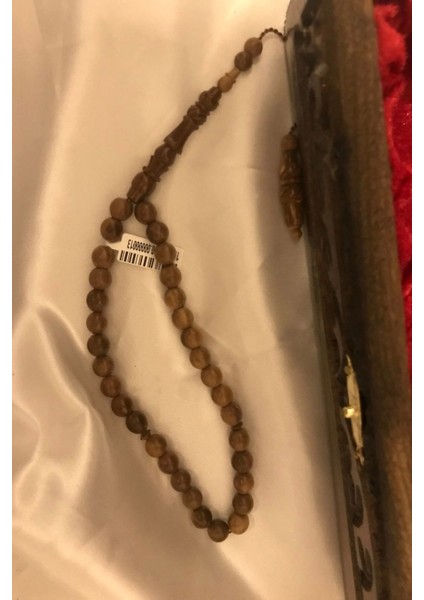 Tespih Kuka Doğal Ahşap Tesbih Gümüş Imameli Ahşap Kutulu