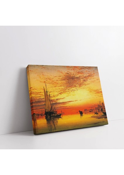 Gün Batımı Limanı Kanvas Tablo fiyatları