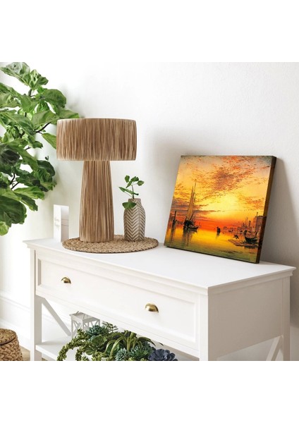 Gün Batımı Limanı Kanvas Tablo modelleri