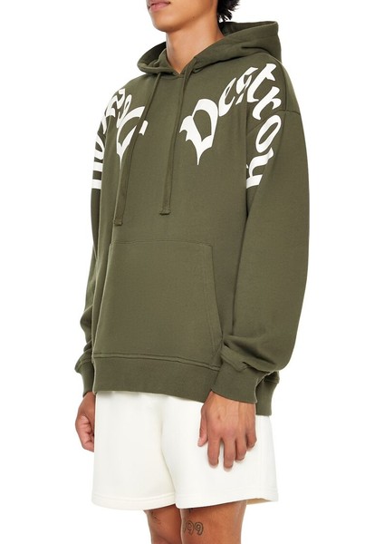 F21 Destroy Baskılı Hoodie fırsatları