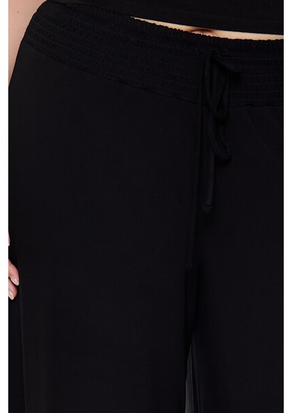 Plus Size Wide-Leg Pantolon