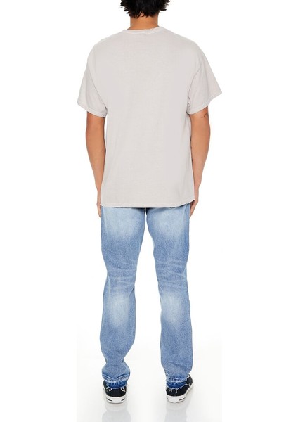 Distressed Slim-Fit Jean Pantolon