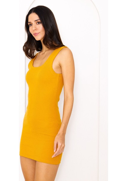 Askılı Mini Ribana Elbise fırsatları