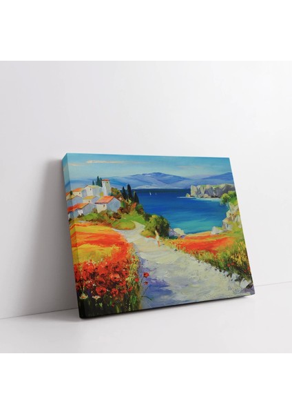 Akdeniz Kıyısı Kanvas Tablo fiyatları