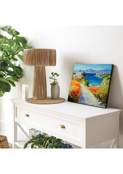 Akdeniz Kıyısı Kanvas Tablo modelleri