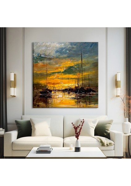 Limanın Altın Saati Kanvas Tablo
