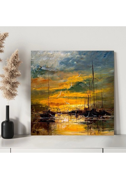 Limanın Altın Saati Kanvas Tablo modelleri