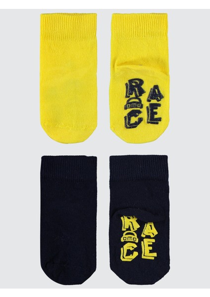 Erkek Bebek 2'li Çorap Set 6-18 Ay Sarı