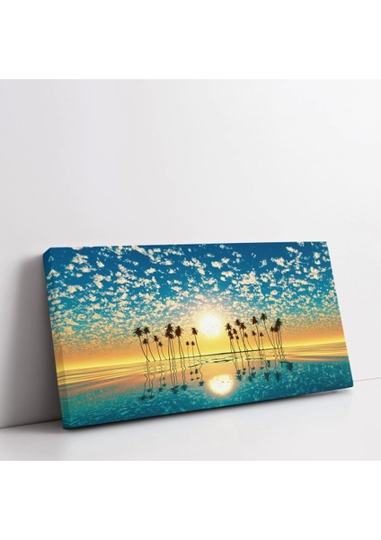 Ay Işığında Ağaçlar Kanvas Tablo fiyatları