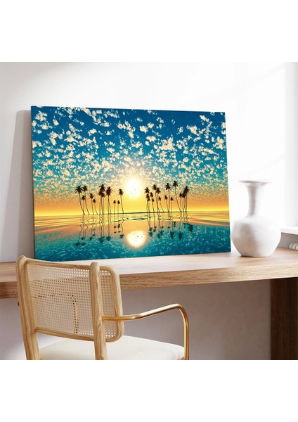 Ay Işığında Ağaçlar Kanvas Tablo modelleri