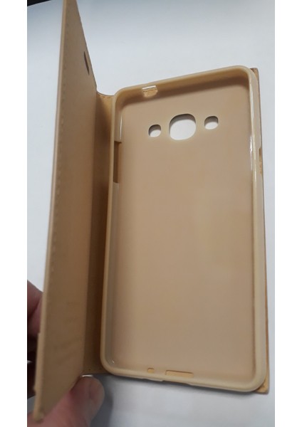 Samsung J3 Gizli Mıknatıslı Silikon Kasalı Lüx Kapaklı Kılıf