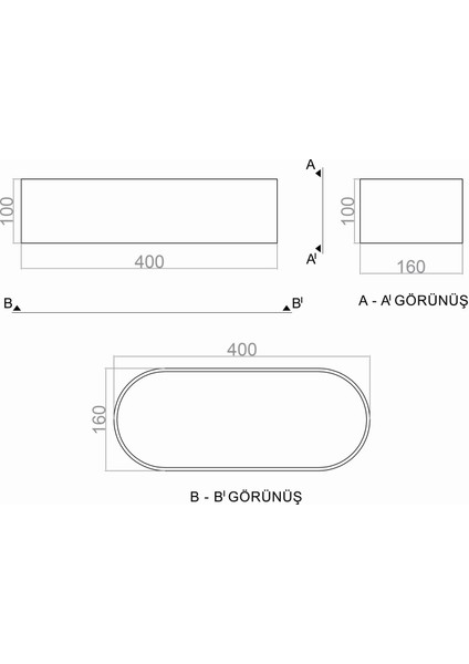 vo x lamp lighting solutions Qadratic Plafonyer Elips 40*16 cm H:10 36 Watt 9 M2 Aydınlatma Alanı