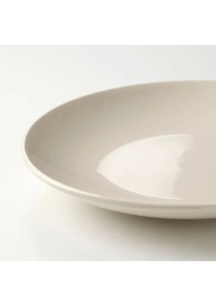Fargklar Seramik Tatlı Tabağı Seti Cilalı Bej 20 cm 4 Adet