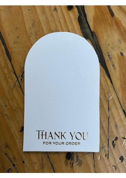 Thank You Order Teşekkür Kartı Altın Yaldızlı Kesimli 50 Adet