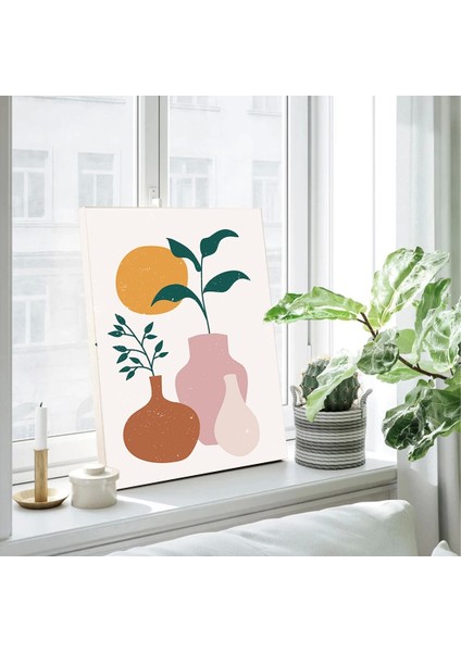 Saksı Bitkileri Renkli Kanvas Tablo fiyatları