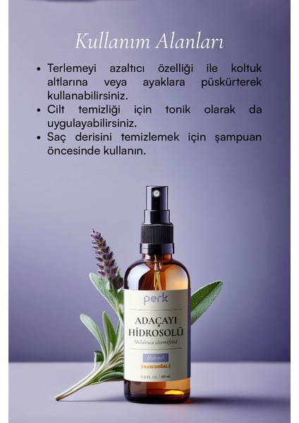 Perk %100 Doğal Saf Adaçayı Hidrosolü 100 ml