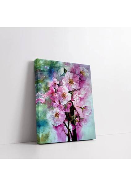 Pembe Beyaz Çiçekler Kanvas Tablo fiyatları